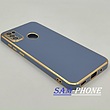 قاب گوشی Galaxy A11 سامسونگ طرح ژله ای مای کیس گلد لاین دور طلایی محافظ لنز شیشه ای رنگ طوسی سربی کد 31