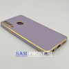قاب گوشی Galaxy A20S سامسونگ طرح ژله ای مای کیس گلد لاین دور طلایی محافظ لنز شیشه ای رنگ بنفش کد 48