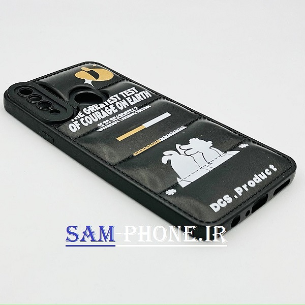 قاب گوشی Galaxy A20S سامسونگ سیلیکون ژله ای پافر PC زیر بسته محافظ لنز دار طرح فانتزی رنگ مشکی کد 60