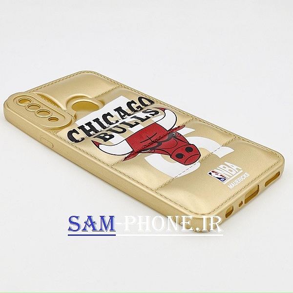 قاب گوشی Galaxy A20S سامسونگ سیلیکون ژله ای پافر PC زیر بسته محافظ لنز دار طرح فانتزی رنگ طلایی کد 64