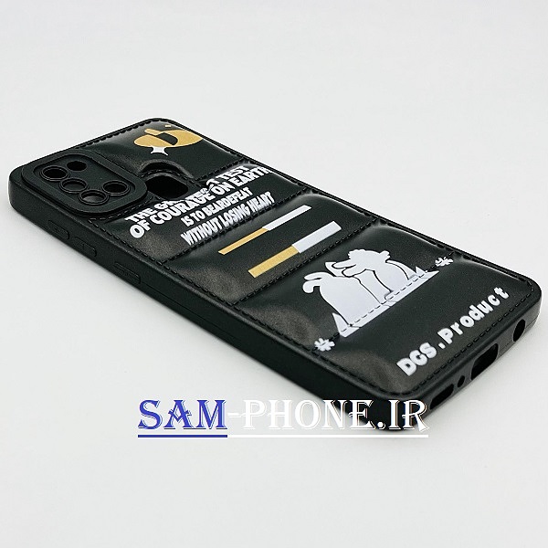 قاب گوشی Galaxy A21S سامسونگ سیلیکون ژله ای پافر PC زیر بسته محافظ لنز دار طرح فانتزی رنگ مشکی کد 90