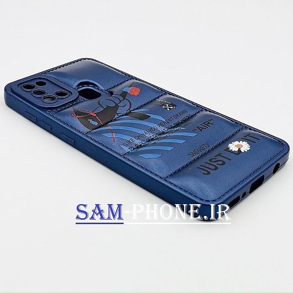 قاب گوشی Galaxy A21S سامسونگ سیلیکون ژله ای پافر PC زیر بسته محافظ لنز دار طرح فانتزی رنگ آبی کد 95