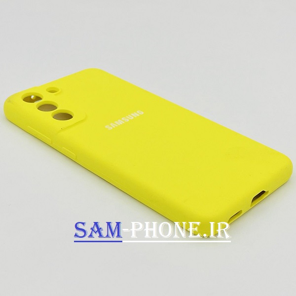قاب گوشی Galaxy S21 FE سامسونگ سیلیکونی اورجینال سورا SORA پاک کنی درجه یک زیربسته محافظ لنز دار زرد کد 80