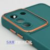قاب گوشی Galaxy S21 FE سامسونگ سیلیکونی راک متال کیس محافظ لنزدار سبز کد 104