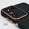 قاب گوشی Galaxy S21 FE سامسونگ سیلیکونی راک متال کیس محافظ لنزدار مشکی کد 105