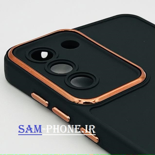 قاب گوشی Galaxy S21 FE سامسونگ سیلیکونی راک متال کیس محافظ لنزدار مشکی کد 105