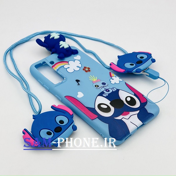 قاب گوشی Galaxy S21 FE سامسونگ سیلیکونی ژله ای فانتزی عروسکی طرح دار پاپ سوکت دار آویزدار کد 117