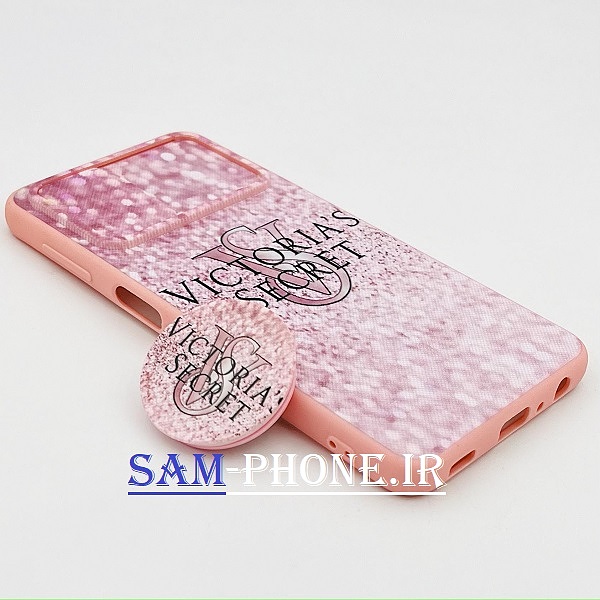 قاب گوشی Galaxy A22 4G - Galaxy M32 4G سامسونگ فانتزی سوزنی برجسته محافظ لنز کشویی پاپ سوکت دار کد 126