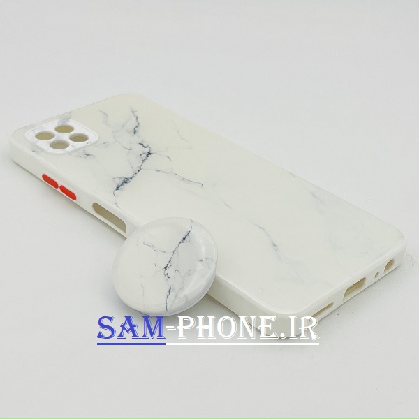 قاب گوشی Galaxy A22 5G سامسونگ طرح رزینی اکلیلی سنگی آبرنگی محافظ لنز دار پاپ سوکت دار کد 113
