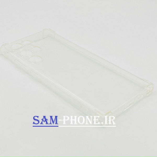 قاب گوشی S22 Ultra سامسونگ اورجینال شفاف پشت شیشه ای محافظ لنزدار دار ایربگ دار کد 41
