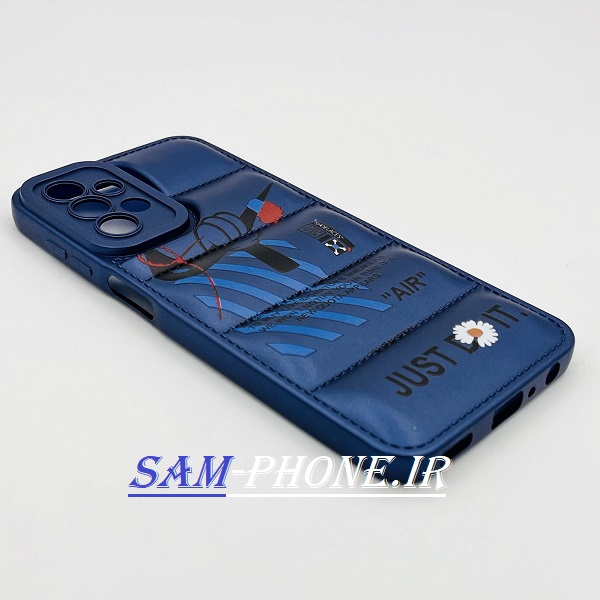 قاب گوشی Galaxy A23 4g سامسونگ سیلیکون ژله ای پافر PC زیر بسته محافظ لنز دار طرح فانتزی رنگ آبی تیره کد 135
