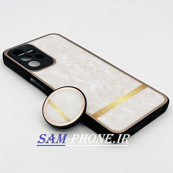 قاب گوشی Galaxy A23 4G سامسونگ اورجینال طرح دار مای کیس گلد لاین دور طلایی محافظ لنز دار پاپ سوکت دار کد 158