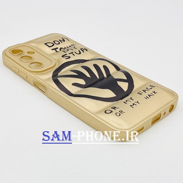 قاب گوشی Galaxy A24 سامسونگ سیلیکون ژله ای پافر PC زیر بسته محافظ لنز دار طرح فانتزی رنگ طلایی کد 29