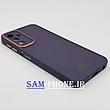 قاب گوشی Galaxy A24 سامسونگ سیلیکونی راک متال کیس محافظ لنزدار بنفش کد 41