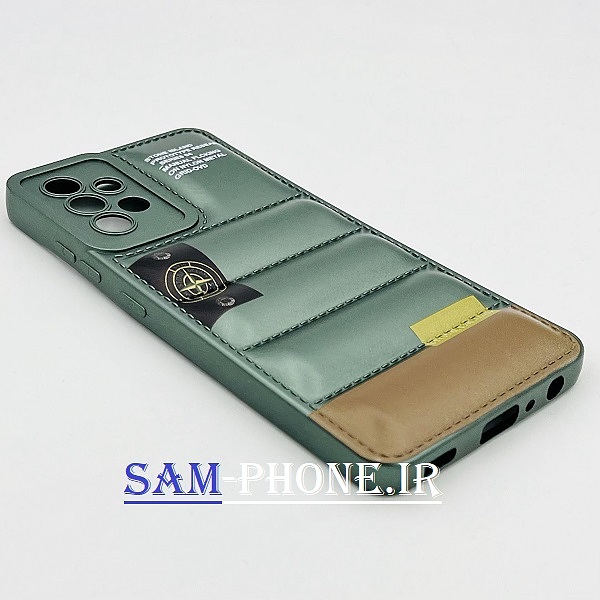 قاب گوشی Galaxy A32 4G سامسونگ سیلیکون ژله ای پافر PC زیر بسته محافظ لنز دار طرح فانتزی رنگ سبز کد 95