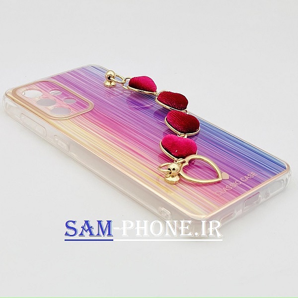 قاب گوشی Galaxy A33 5G سامسونگ طرح لاکچری دستبندی آویزدار زنجیری قلبی محافظ لنز دار کد 139