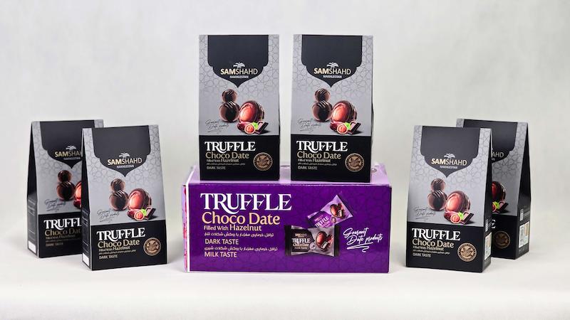 ترافل خرمایی فندقی 250 گرمی تلخ