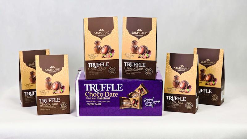 ترافل خرمایی فندقی 250 گرمی قهوه