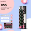 کیبورد گیمینگ اونیکوما مدل G55 RGB، مکانیکال سوییچ قهوه‌ای، Tenkeyless، نورپردازی RGB