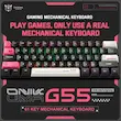کیبورد گیمینگ اونیکوما مدل G55 RGB، مکانیکال سوییچ قهوه‌ای، Tenkeyless، نورپردازی RGB