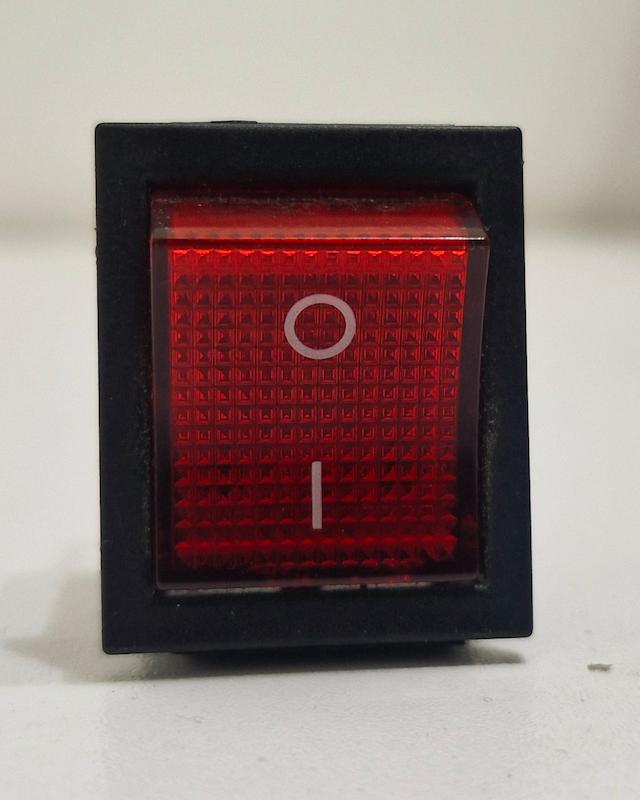 کلید تک پل پهن چراغ دار چهار فیش16A250V/25A125V KCD4 لوازم برقی