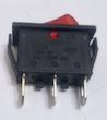 کلید جاروبرقی تک پل باریک چراغ دار سه پایه 16A 250V KCD3(کلید روشن خاموش جاروبرقی)