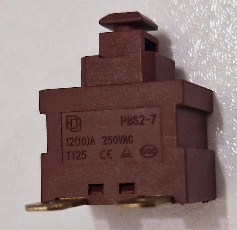 کلید جاروبرقی مدل 505 دو فیش 12A 250VAC (کلید روشن و خاموش جاروبرقی)