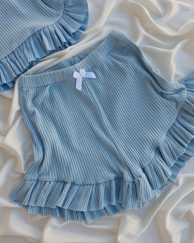 ست تاپ و شلوارک چین دار A80🌸