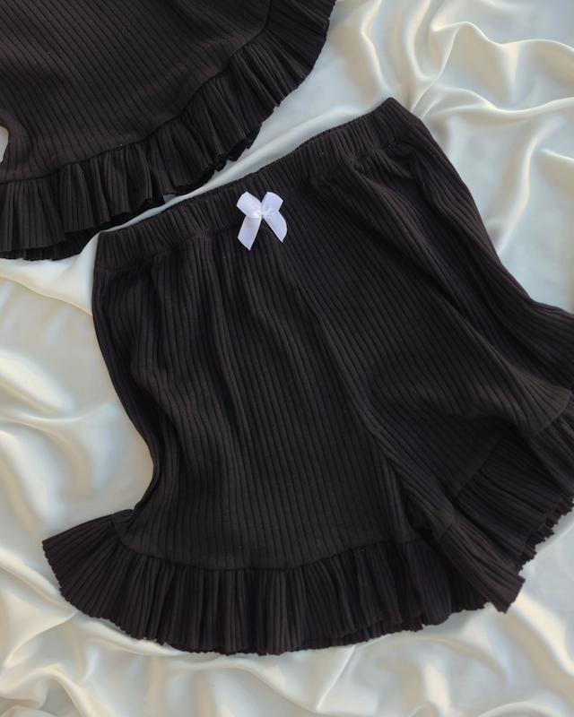 ست تاپ و شلوارک چین دار A80🌸