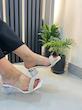 صندل لقمه طلقی پاشنه ۵ شیشه ای 