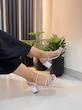 صندل دوحالته ۳بند نگینی سفیدپاشنه ۶ روکش