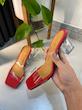  صندل طلقی قرمز پاشنه 6cm