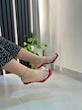  صندل طلقی قرمز پاشنه 6cm