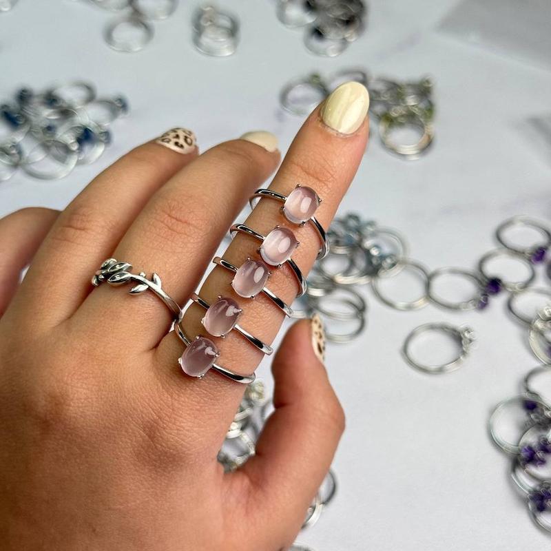 انگشتر نقره رزکوارتز