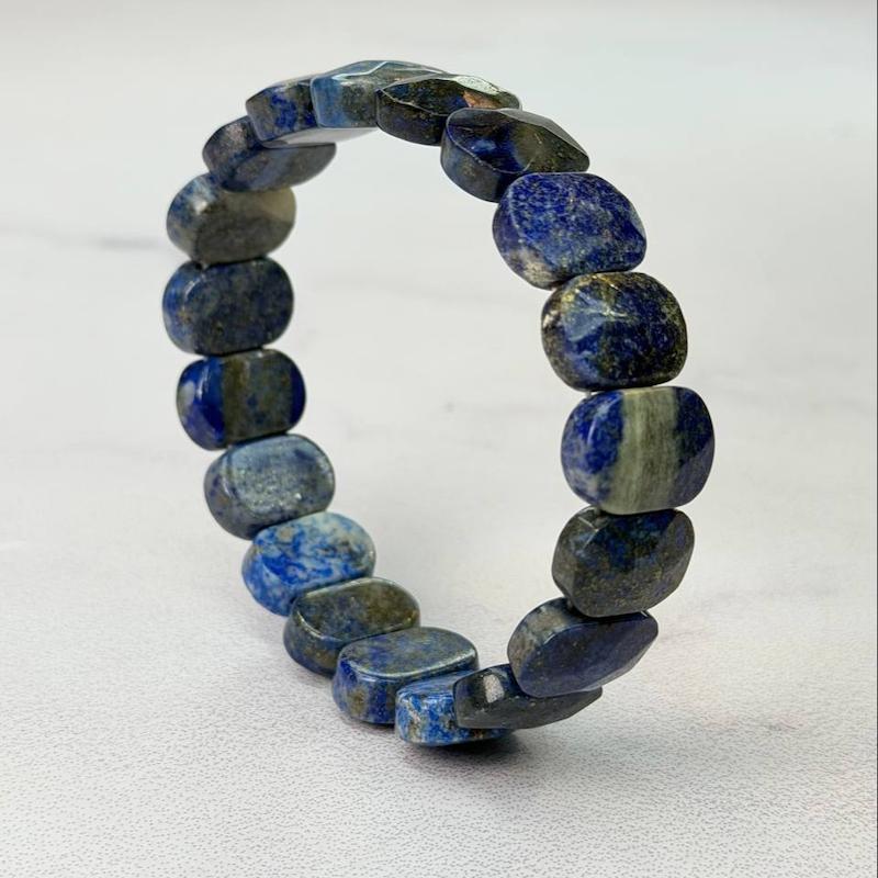 دستبند تراش پهن لاجورد