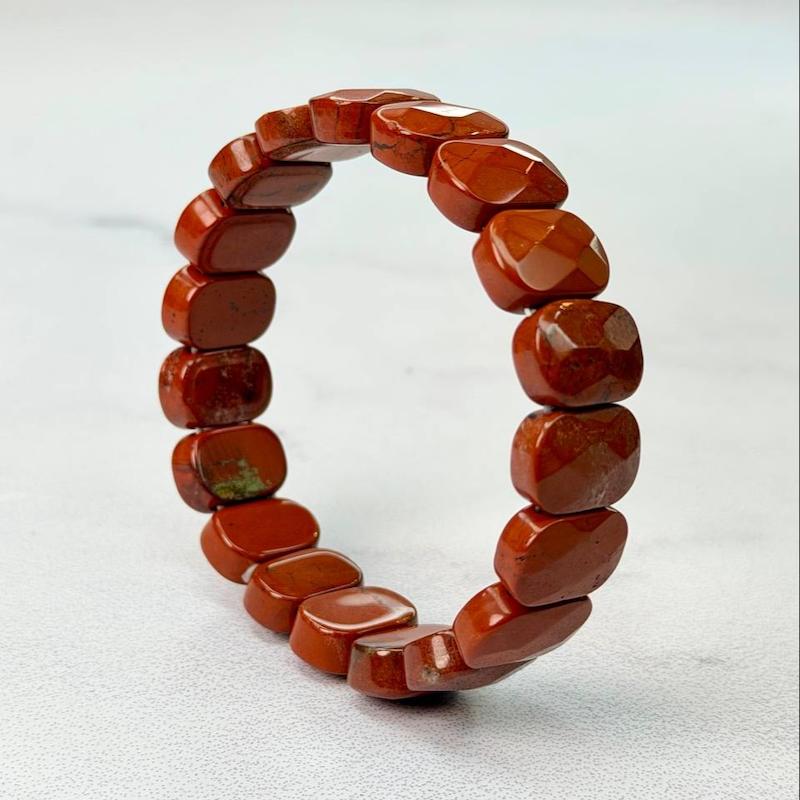 دستبند پهن تراش دار جاسپر