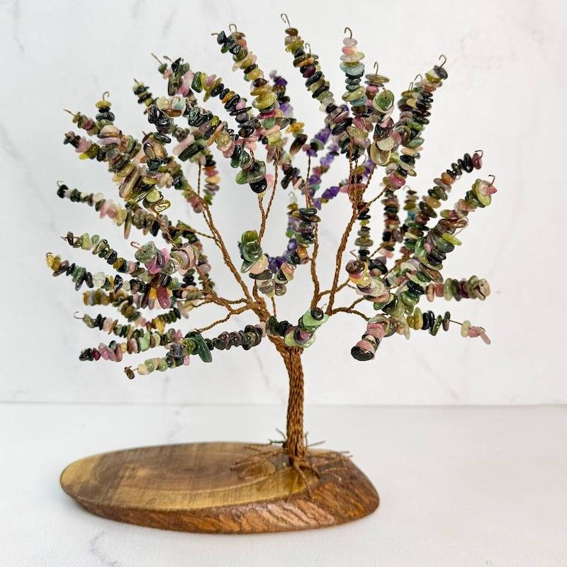 درختچه سنگ طبیعی تورمالین مولتی کالر