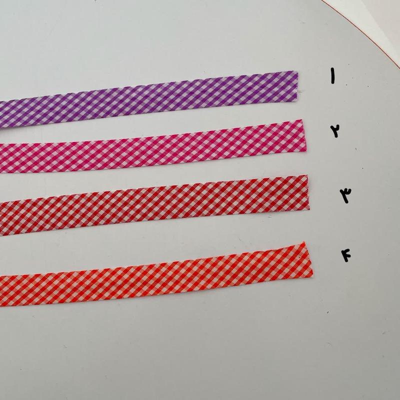 روبان پارچه ایی چهارخانه 