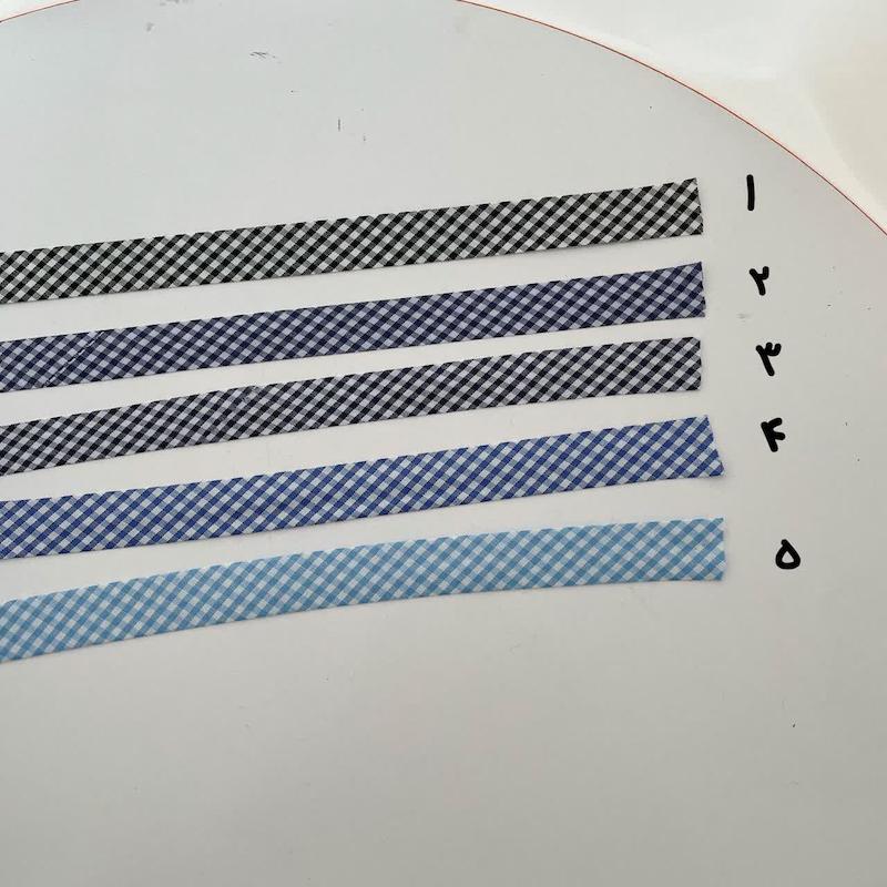 روبان چهارخانه پارچه ایی