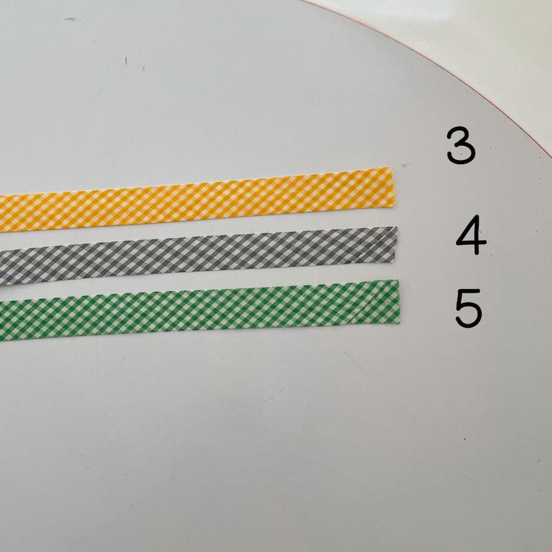 روبان چهارخانه ایی پارچه ایی