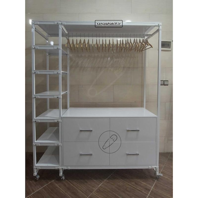 رگال لباس با دراور ۴ کشو و شلف جانبی (کد ۵۳)