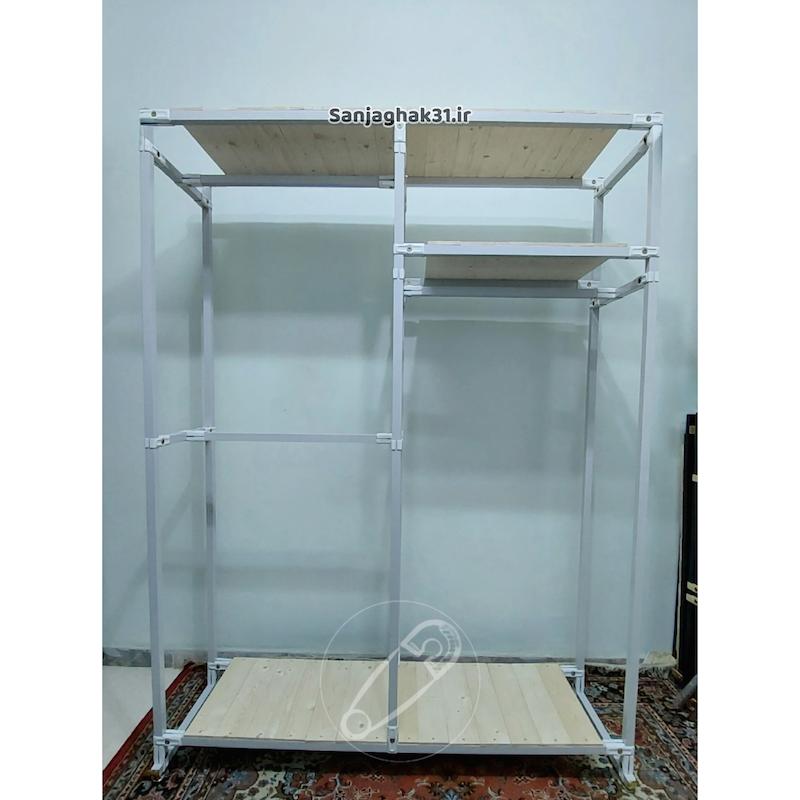 رگال لباس ۳ آویزه با ۱ طبقه داخلی (کد B401)