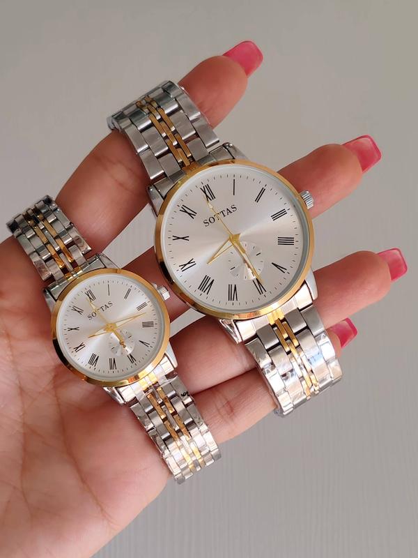 ساعت طلایی سفید