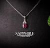 گردنبند یاقوت سرخ پروانه ای