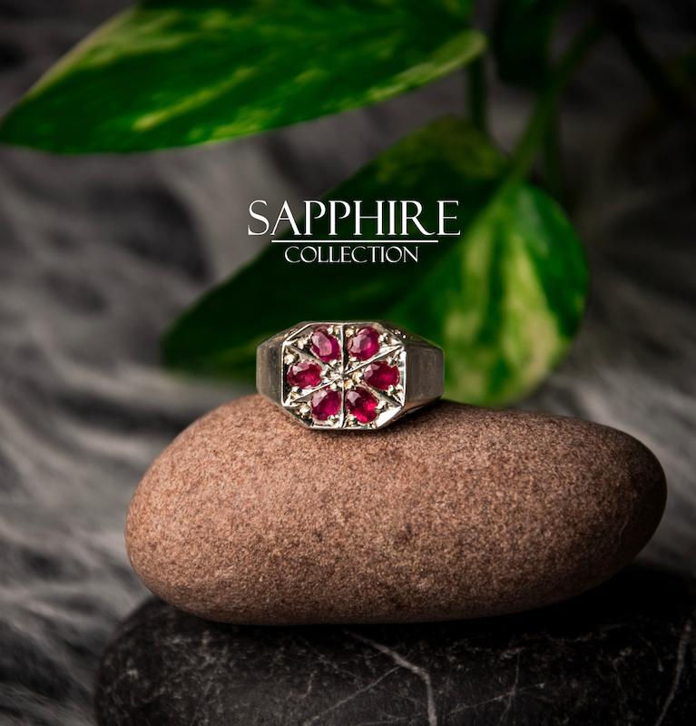 انگشتر یاقوت هفت نگین