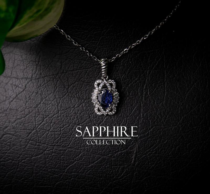 گردنبند یاقوت کبود زنانه