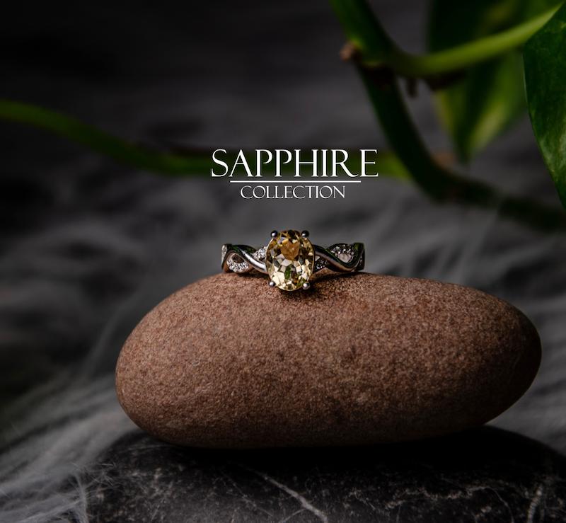 انگشتر سیترین طرح پیج