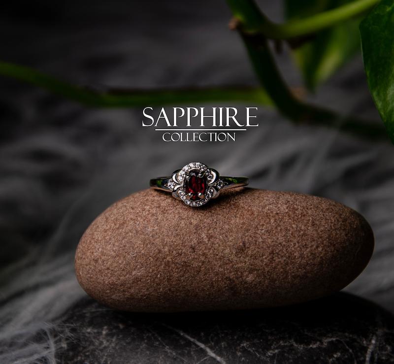 انگشتر گارنت زنانه ظریف