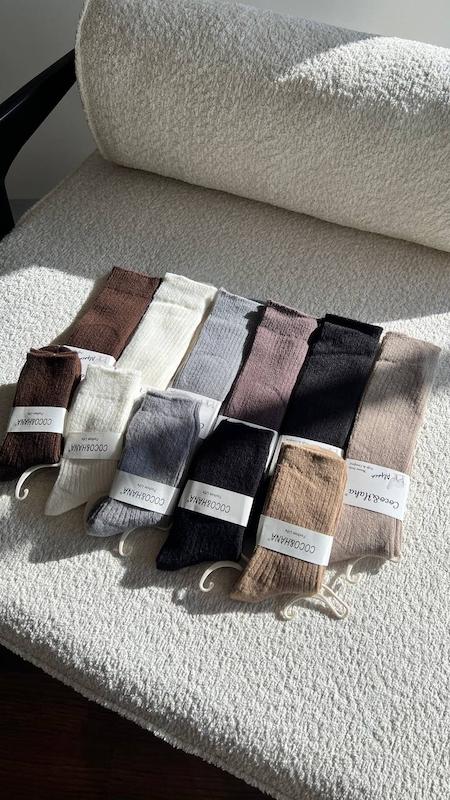 جوراب لاما پشمی ساق بلند(زانو)