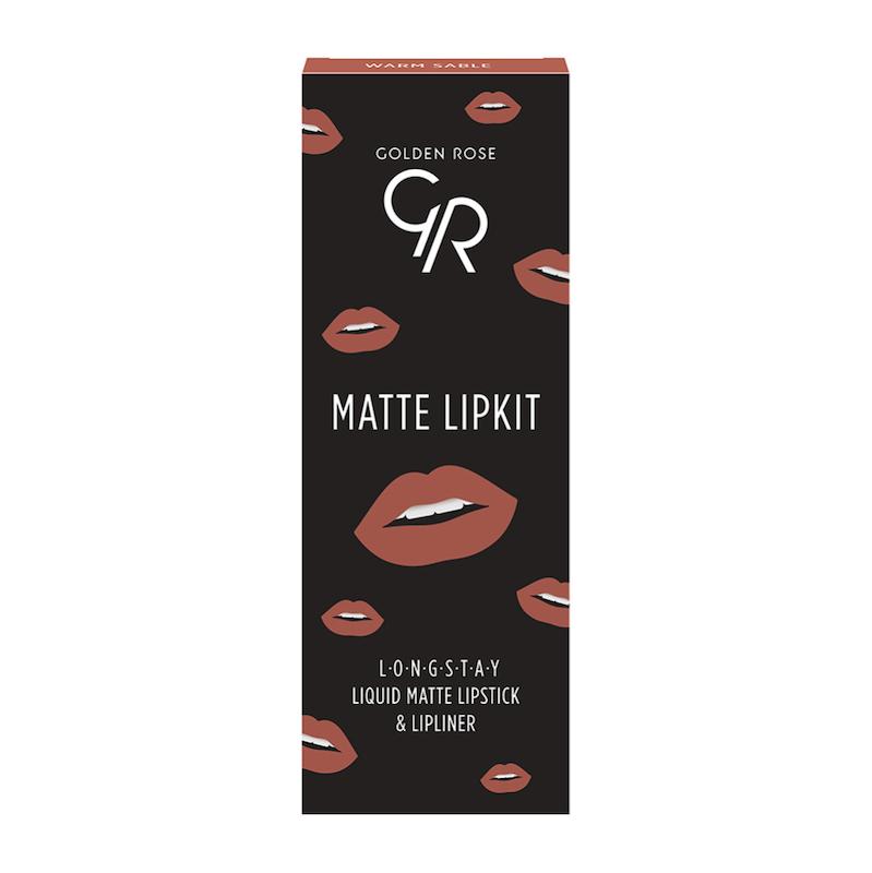 کیت رژ و خط لب warm nude